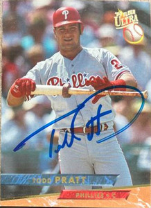 Todd Pratt Autographed 1993 Fleer Ultra #444