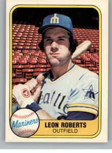 1981 Fleer #608 Leon Roberts VG Seattle Mariners 