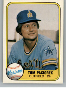 1981 Fleer #614 Tom Paciorek VG Seattle Mariners 