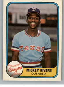 1981 Fleer #617 Mickey Rivers VG Texas Rangers 