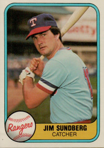1981 Fleer #619 Jim Sundberg VG Texas Rangers 