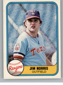1981 Fleer #634 Jim Norris VG Texas Rangers 