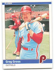 1984 Fleer #31 Greg Gross VG Philadelphia Phillies 