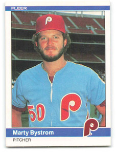 1984 Fleer #24 Marty Bystrom VG Philadelphia Phillies 
