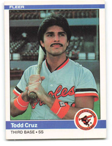 1984 Fleer #3 Todd Cruz VG Baltimore Orioles 
