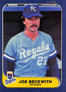 1986 Fleer #2 Joe Beckwith VG Kansas City Royals 