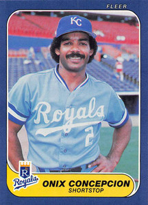1986 Fleer #6 Onix Concepcion VG Kansas City Royals 