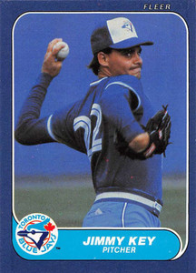 1986 Fleer #63 Jimmy Key VG Toronto Blue Jays 