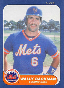 1986 Donruss Baseball #238 Wally Backman New York Mets 1