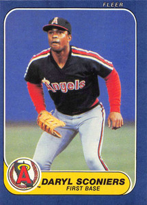 1986 Fleer #168 Daryl Sconiers VG California Angels 
