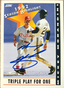 Mickey Morandini Autographed 1993 Score #512
