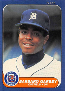 1986 Fleer #225 Barbaro Garbey VG Detroit Tigers 
