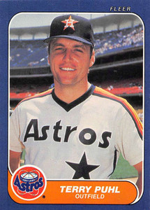 1988 Fleer Update #90 Terry Puhl VG Houston Astros - Under the