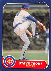 1986 Fleer #384 Steve Trout VG Chicago Cubs 