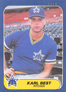 1986 Fleer #459 Karl Best VG RC Rookie Seattle Mariners 