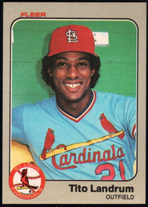 1983 Fleer #13 Tito Landrum VG St. Louis Cardinals 