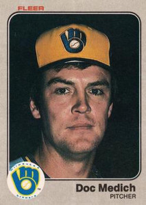 1983 Fleer #39 Doc Medich VG Milwaukee Brewers 