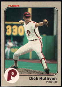 1983 Fleer #172 Dick Ruthven VG Philadelphia Phillies 