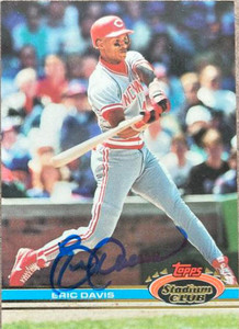 Eric Davis Autographed 1991 Stadium Club #37