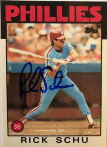 Rick Schu Autographed 1986 Topps Tiffany #16