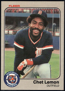 1983 Fleer #335 Chet Lemon VG Detroit Tigers 