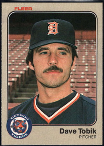1983 Fleer #343 Dave Tobik VG Detroit Tigers 