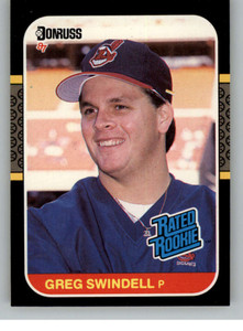 1987 Donruss #32 Greg Swindell VG RC Rookie Cleveland Indians 