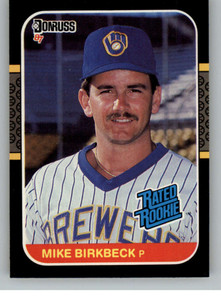 1987 Donruss #33 Mike Birkbeck VG RC Rookie Milwaukee Brewers 