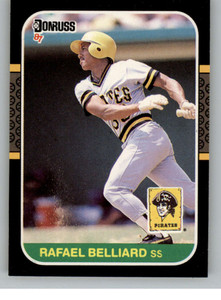 1987 Donruss #538 Rafael Belliard VG RC Rookie Pittsburgh Pirates 