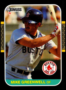 1987 Donruss #585 Mike Greenwell VG RC Rookie Boston Red Sox 