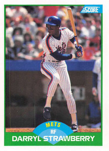 1989 Score #10 Darryl Strawberry VG New York Mets 