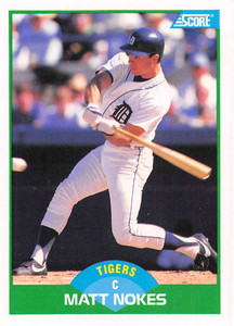 1989 Score #23 Matt Nokes VG Detroit Tigers 