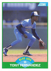 1989 Score #57 Tony Fernandez VG Toronto Blue Jays 
