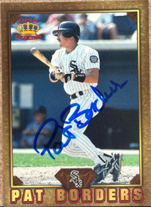 Pat Borders Autographed 1997 Pacific Prism Invincibles - Gems of the Diamond #GD-27 Pat Borders Autographed 1997 Pacific Prism Invincibles - Gems of the Diamond #GD-27