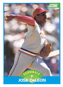 1989 Score #115 Jose DeLeon VG St. Louis Cardinals 