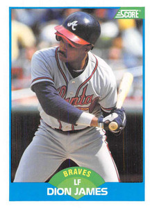 1989 Score #163 Dion James VG Atlanta Braves 