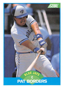 1989 Score #198 Pat Borders VG Toronto Blue Jays 