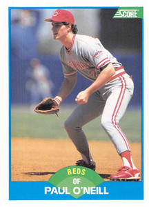 1989 Score #206 Paul O'Neill VG Cincinnati Reds 