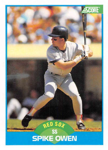 1989 Score #218 Spike Owen VG Boston Red Sox 