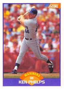 1989 Score #242 Ken Phelps VG Seattle Mariners 