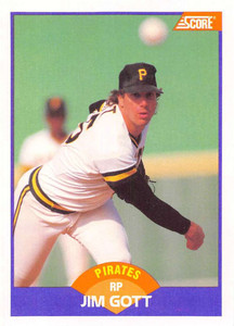 1989 Score #257 Jim Gott VG Pittsburgh Pirates 