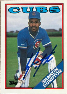 Shawon Dunston Autographed 1988 Topps Tiffany #695