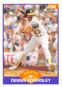 1989 Score #276 Dennis Eckersley VG Oakland Athletics 