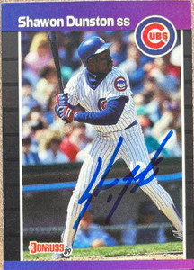 Shawon Dunston Autographed 1989 Donruss #137