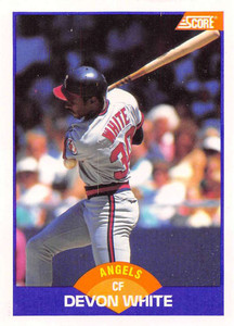 1989 Score #323 Devon White VG California Angels 