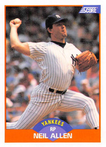 1989 Score #375 Neil Allen VG New York Yankees 