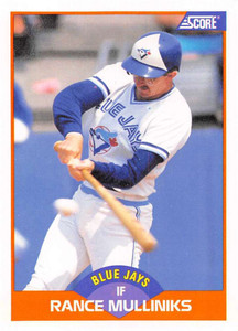 1989 Score #385 Rance Mulliniks VG Toronto Blue Jays 