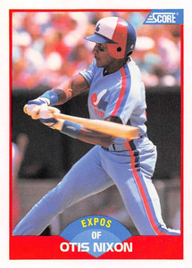 1989 Score #451 Otis Nixon VG Montreal Expos 