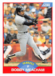 1989 Score #509 Bobby Meacham VG New York Yankees 