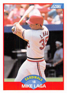 1989 Score #536 Mike Laga VG St. Louis Cardinals 